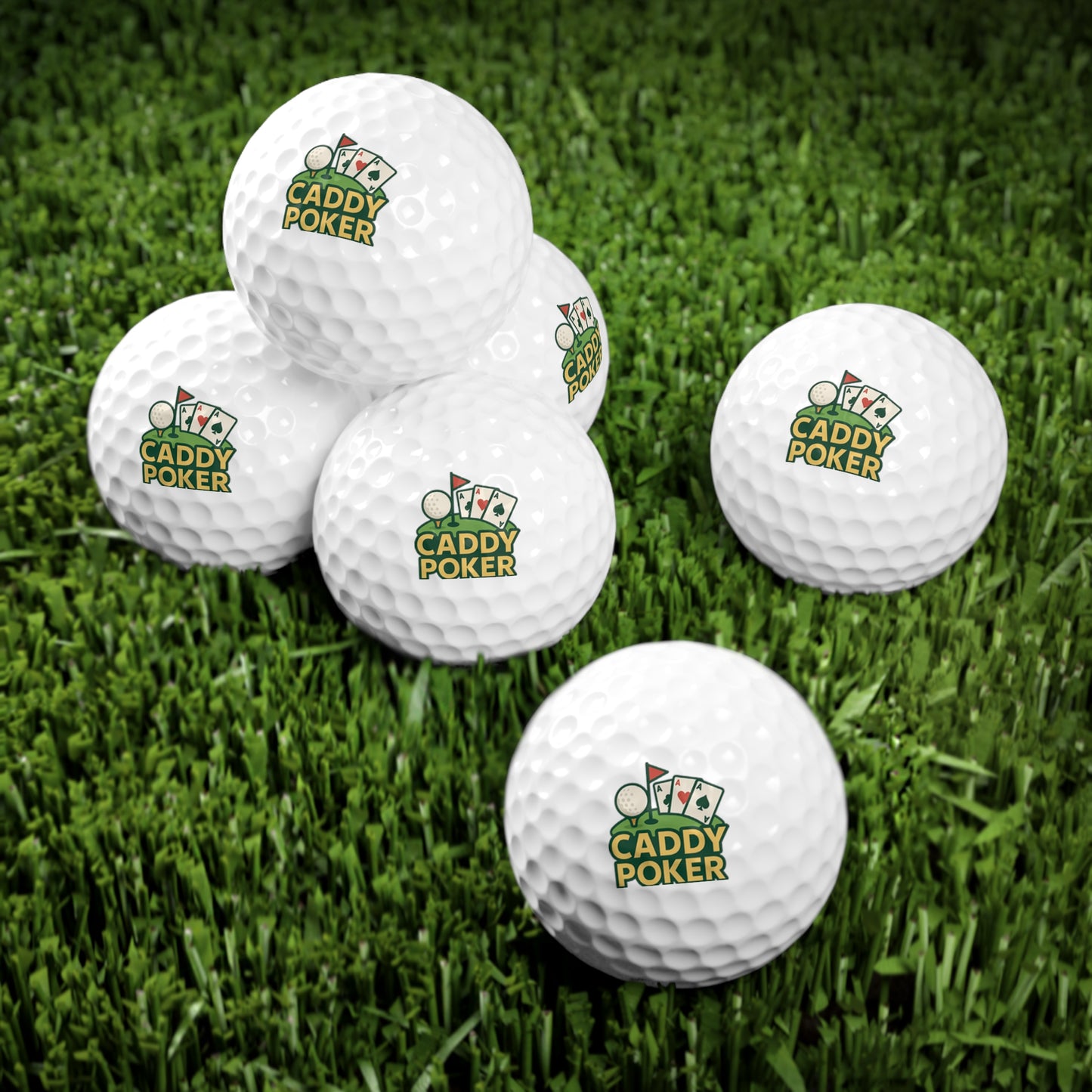Caddy Poker Golf Balls, 6-Pack Golf Gift