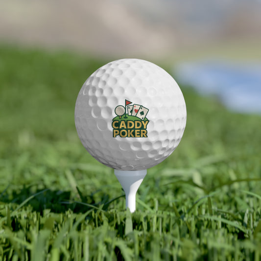 Caddy Poker Golf Balls, 6-Pack Golf Gift